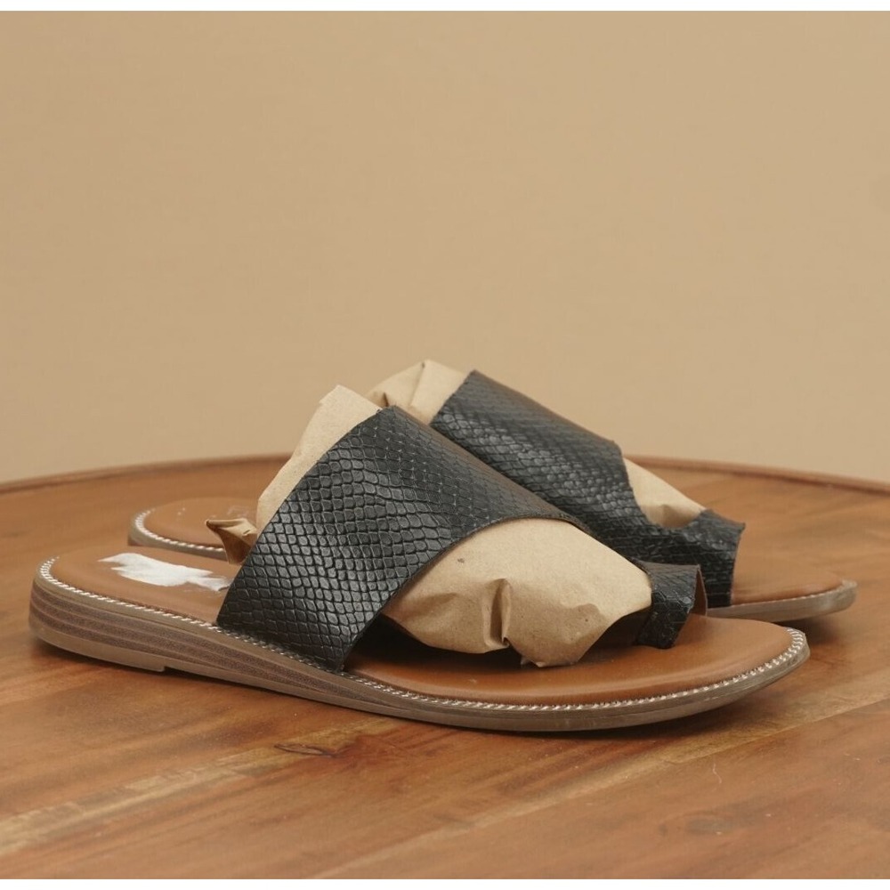Franco Sarto Black Slide Sandals